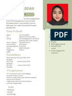 Putih Dan Hijau Modern Minimalis CV Admin Media Sosial Resume