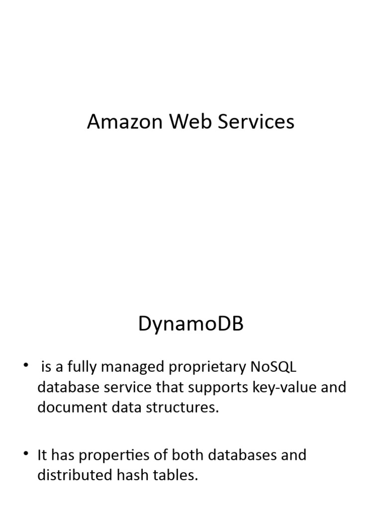 AWS DynamoDB Setup and Usage Guide | PDF | Databases | Software