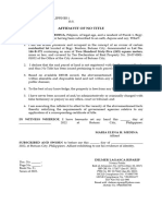 Affidavit of No Title Honculada Medina