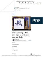 Life & Leaning - Who I Am - How To Write My Own Portfolio - LinkedIn