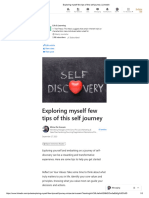 Exploring Myself Few Tips of This Self Journey - LinkedIn