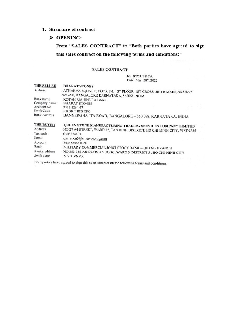 Purchase Contract | PDF