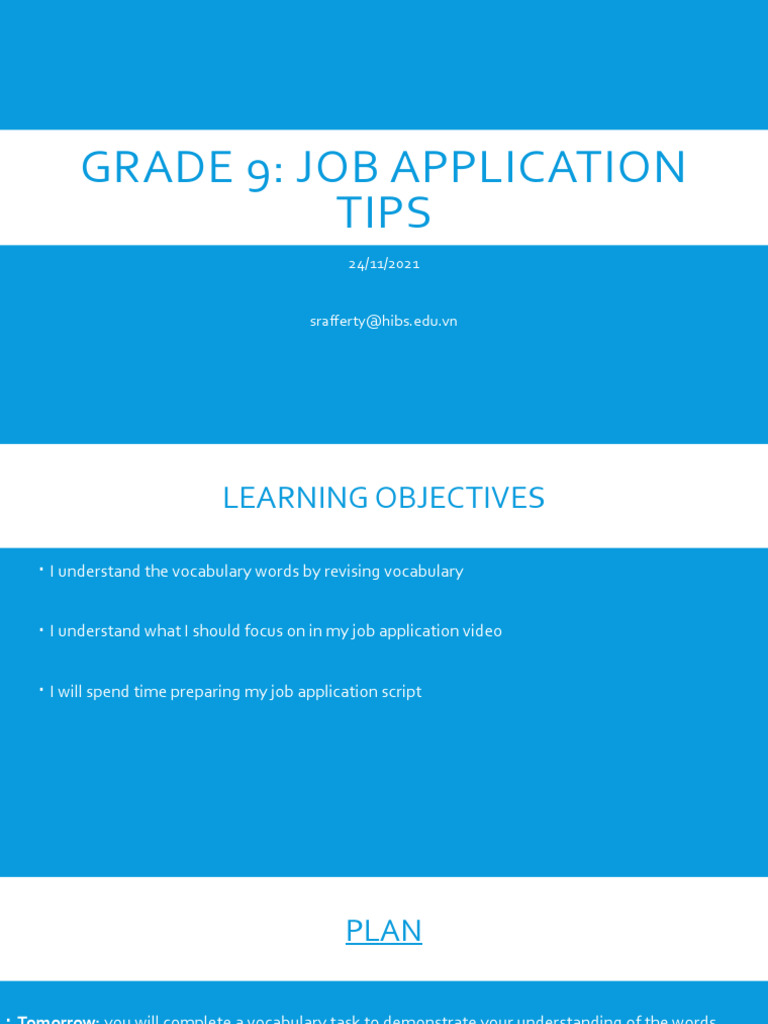 Job Application Tips | PDF