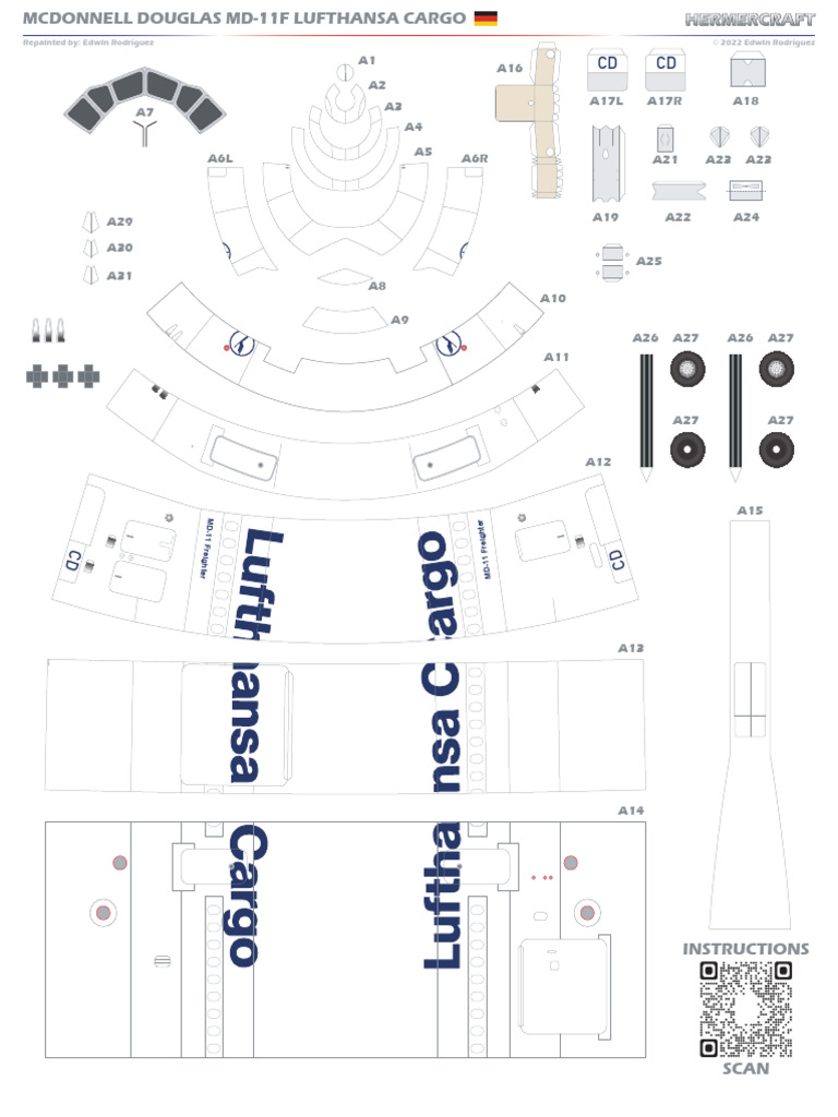 Mcdonnell douglas md 11f lufthansa cargo new livery pdf traditional