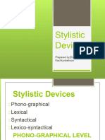 Syntactical Stylistic Devices