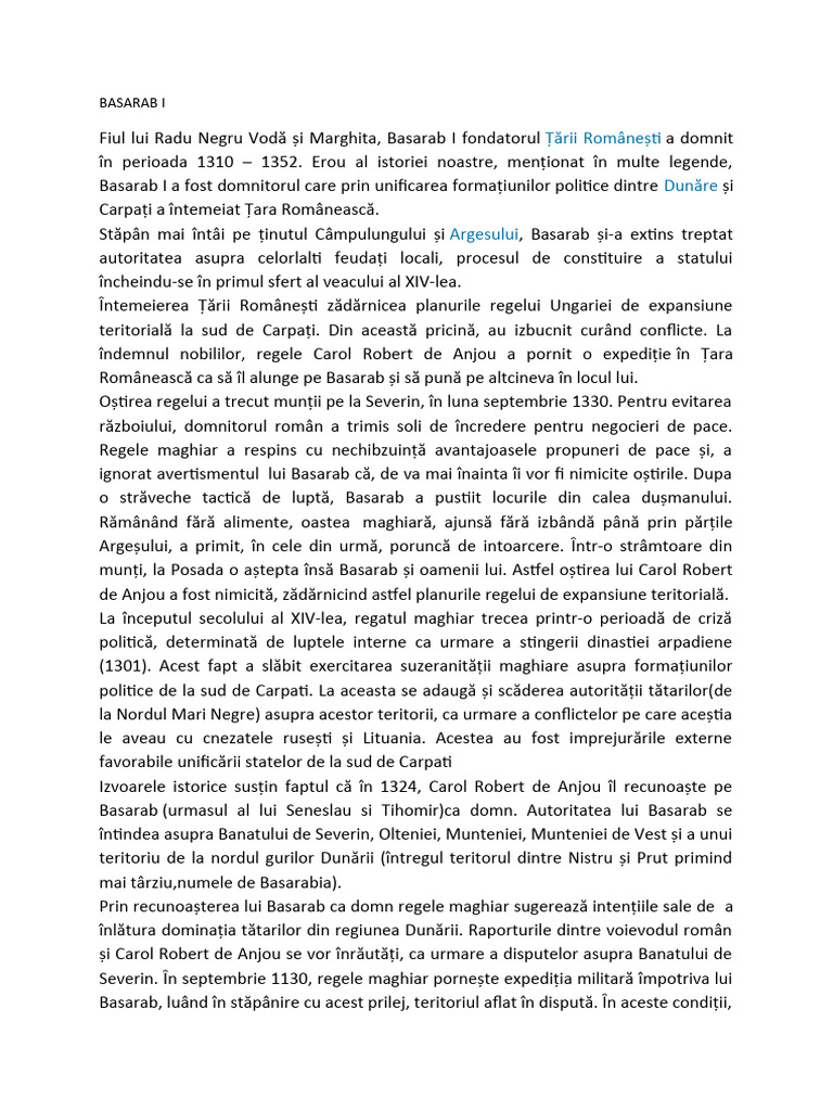 Basarab I | PDF