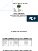 Analisis Nilai Hasil Belajar Aan KLS 12 TH 2021