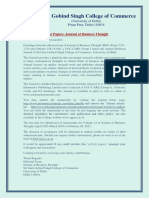 Call For Papers Vol 14