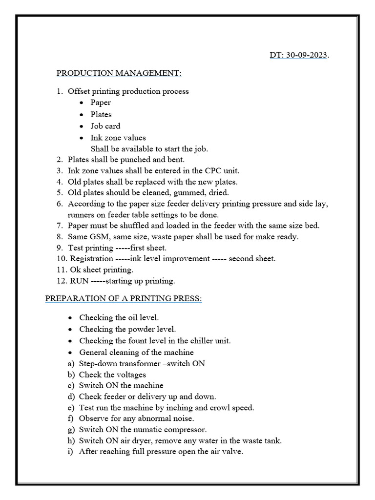 Production Management | PDF