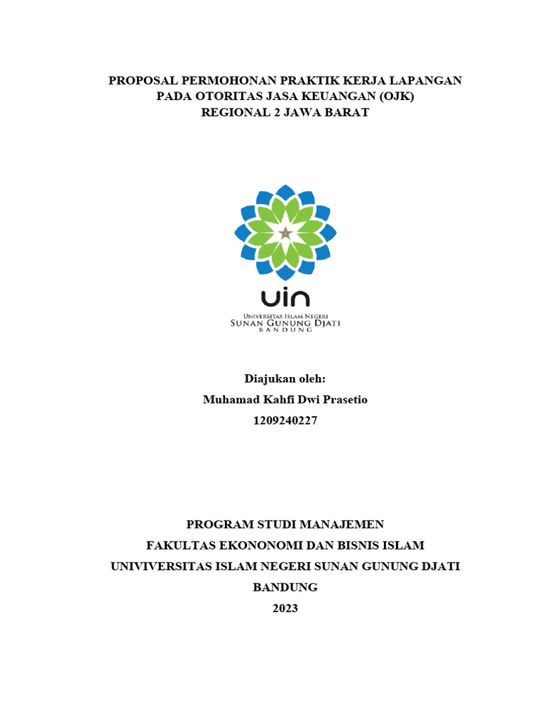 Proposal pengajuan magang ojk pdf