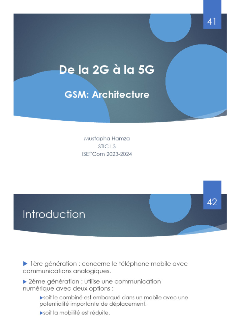 Architecture et fonctionnement du GSM | PDF | GSM | Sans fil