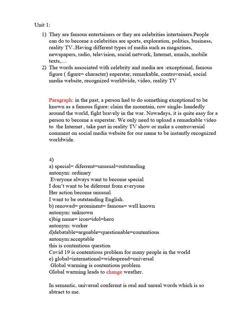 Unit 1 Reading | PDF