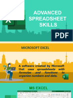 Advanced Spreadsheet Skills Session 12