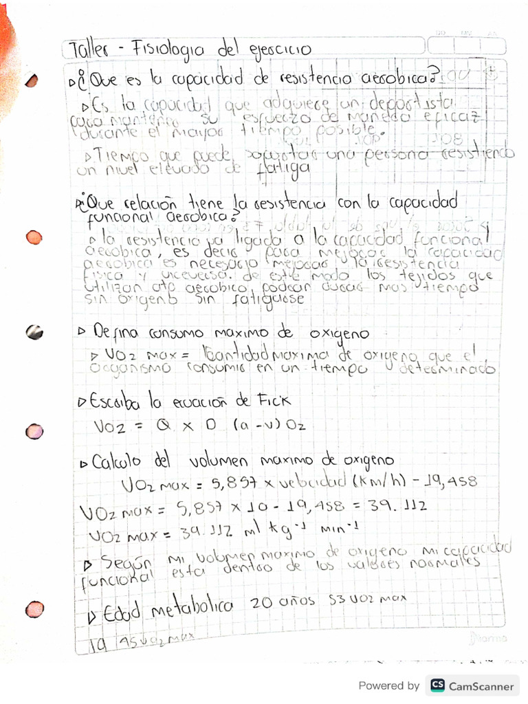 Taller Vo2max - Laura Sofía Aranda | PDF