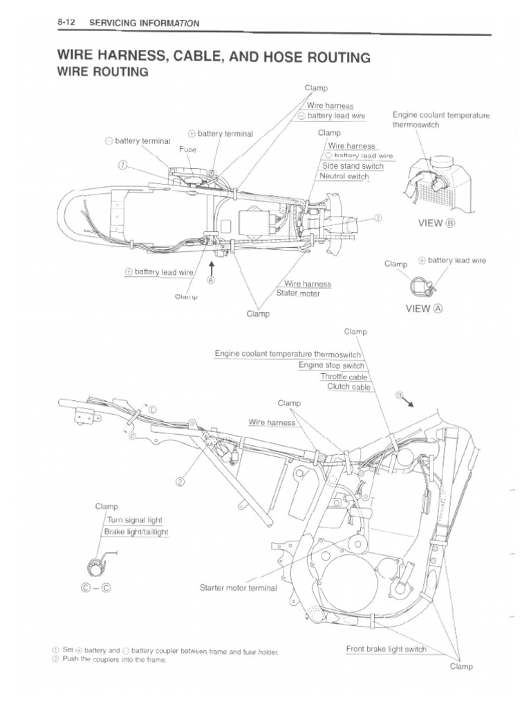 DRZ400S Wire and Cable Routing | PDF