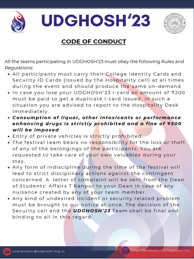Code of Conduct | PDF | Justice | Crime & Violence