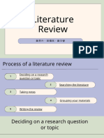 Structure of A Literature Review