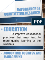 Importance of Quantitative Research