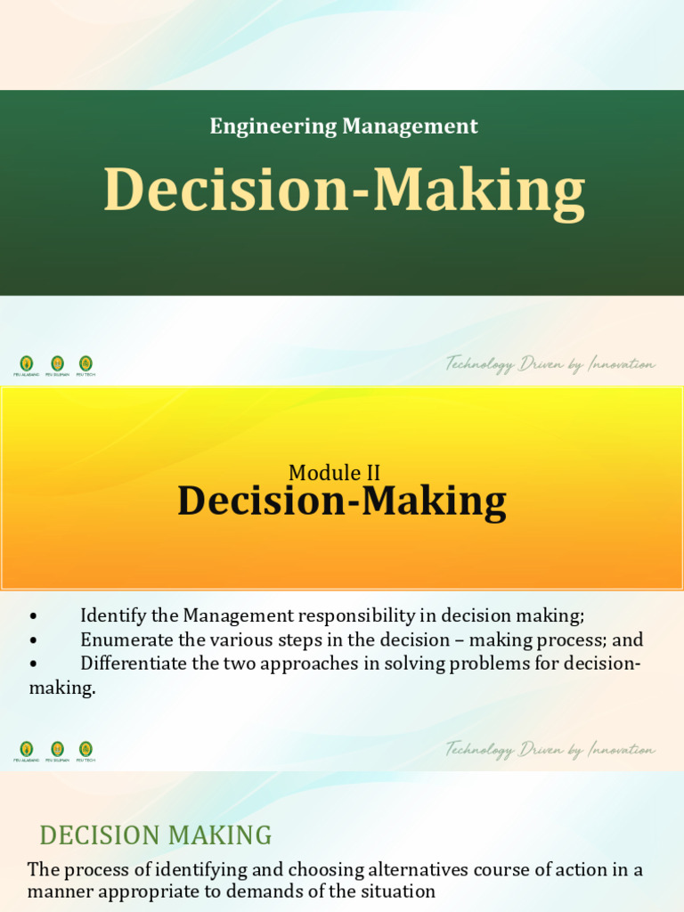 Mtppt2 decision making pdf decision making business