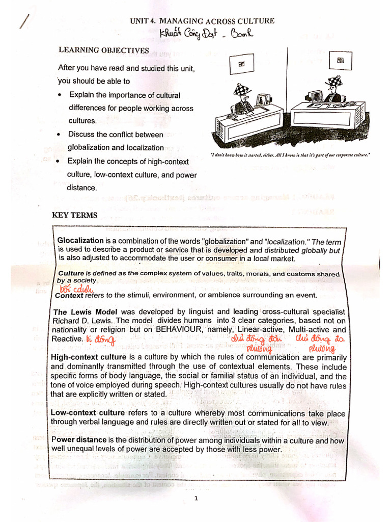 Unit 4 Managing Across Culture | PDF