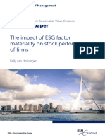 The Impact of ESG Factor Materiality On Stock Performance of Firms Heijningen