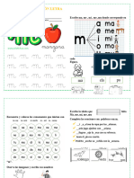 Ficha de Aplicación Letra M 1D