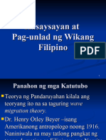 Kasaysayan NG Wikang Filipino