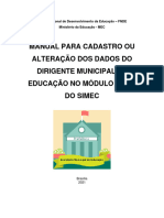 Manual para Cadastro Ou Alteracao Dos Dados Do Dirigente Municipal de Educacao No Modulo Par 4 Do Simec