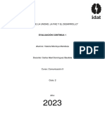 "Año de La Unidad, La Paz Y El Desarrollo": Evaluación Continua 1