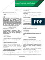 Termo de Consentimento para Tratamento de Dados Pessoais Lei Geral de Proteção de Dados Pessoais