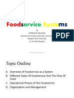 Foodservice Systems For PSU Enhancement