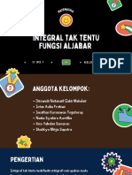 Integral Tak Tentu Fungsi Aljabar