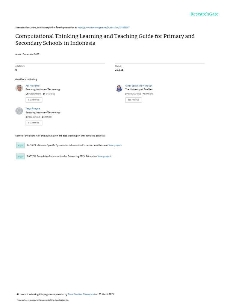 Computational Thinking Learning and Teaching Guide For Primary and ...