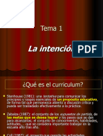 PAFD Tema 1 Intención y Curriculum