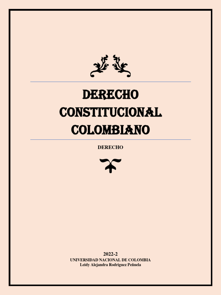 Derecho Constitucional y Colonización en Colombia | PDF | Colombia ...