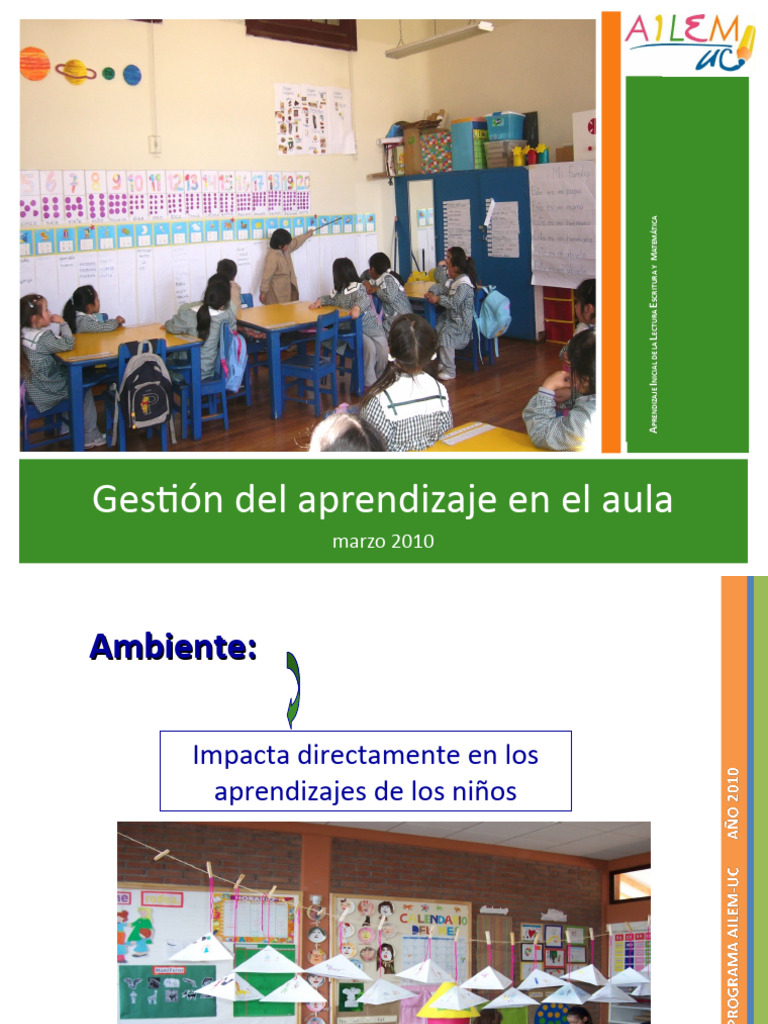 Gestión del Aprendizaje en el Aula | PDF | Aprendizaje | Educación de ...