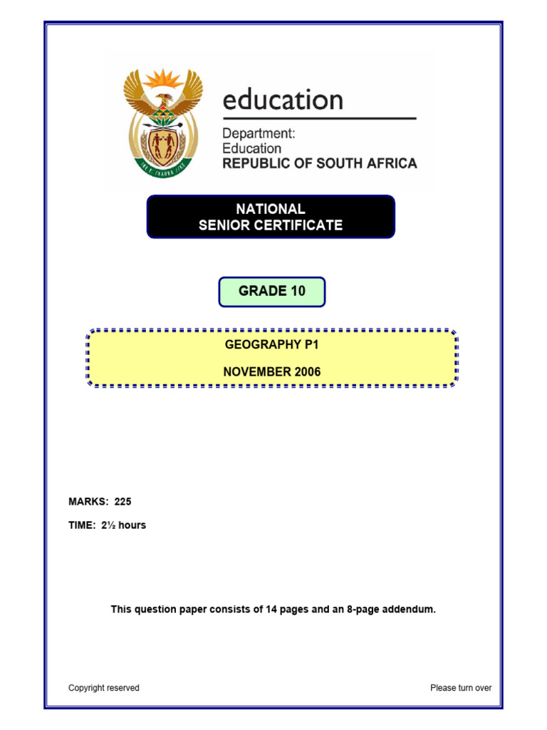 Geography P1 Pilot Nov 06 PDF