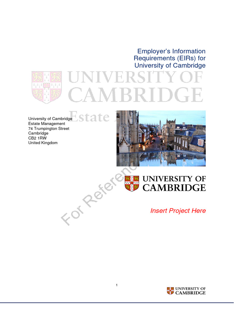 EIR University of Cambridge | PDF | Building Information Modeling ...