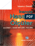 İnançta Hassas Ölçüler İmam Gazali