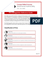 Fire Extinguisher Reference Guide