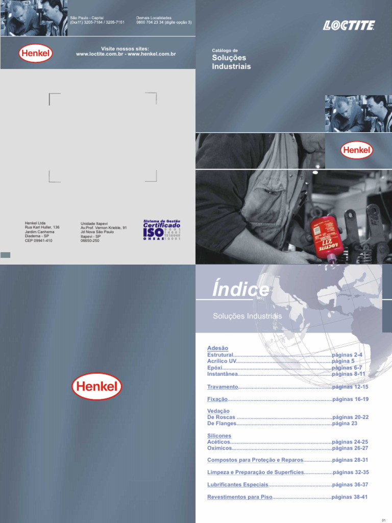 Catalogo HENKEL Loctite | PDF | Aço | Química
