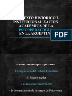 Contexto Historico e Institucionalizacion Academica de La Psicopedagogía