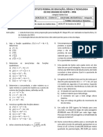 Lista de Exercícios 1 Etapa 3 Matemática I