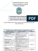 4.1. Nuevo Procedimiento para La Presentación y Sustentación de Tesis Posgrado FCS