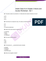 Chapter 3 Atoms and Molecules Worksheet Questions Set 1