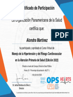 Manejo de La Hipertensión y Del Riesgo Cardiovascular en La Atención Primaria de Salud (Edición 2022) - Certificado Del Curso 3196371