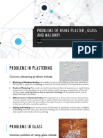 Problems of Using Plaster J Glass and Masonry (Autosaved)