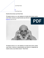 El Primer Día de Clases. Paulo Freire