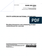 SANS 282-2004 Bending Dimensions and Schedulling of Steel Reinforcement For Concrete