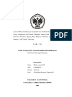 Analisis Metode Pembelajaran Kooperatif Tipe STAD Dan Pengaruhnya Terhadap Upaya Peningkatan Hasil Belajar Akuntansi Dalam Pokok Bahasan Pencatatan Transaksi Perusahaan Dagang Mata Pelajaran Akuntansi pada Siswa Kelas II Semester I SMU Negeri 7 Purworejo